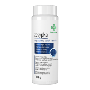 Zasypka z wyciągiem z szałwii i tataraku - opakowanie produktu
